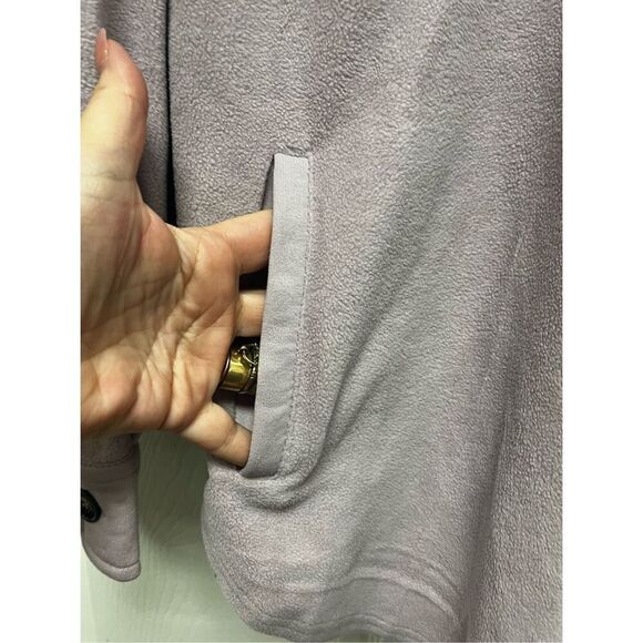 Bibi Lavender Soft Fleece Shacket Shirt Jacket sz L NWT - Picture 6 of 7